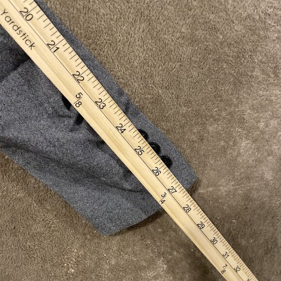 H&M Women's 4 Gray Patch Elbow Two Button Blazer Career Business Casual Pockets - Picture 10 of 10